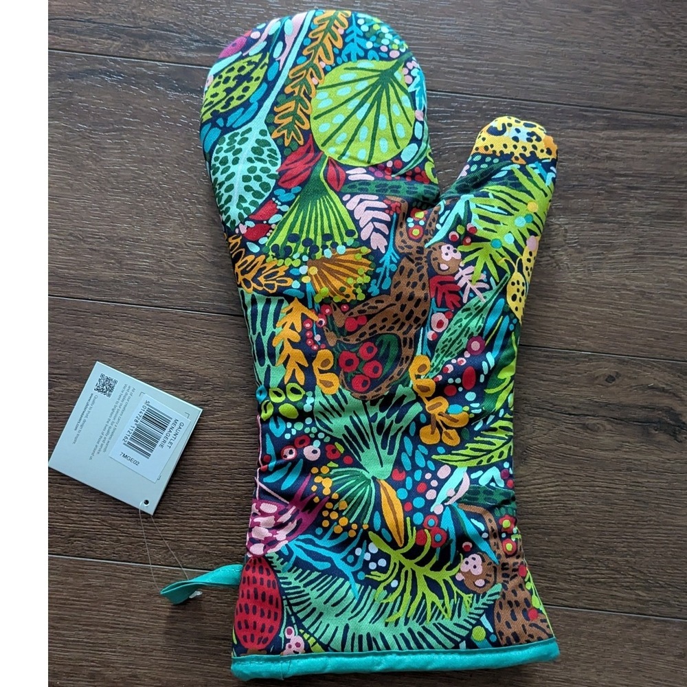 Ulster Weavers Mewagerie Gauntlet Oven Mitt Jungle Leopard‎ Monkey Tropical NWT